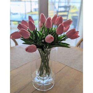 New 20pcs Light Pink Fake Flowers Artificial Silk Flowers 13.5" for Mother's Day